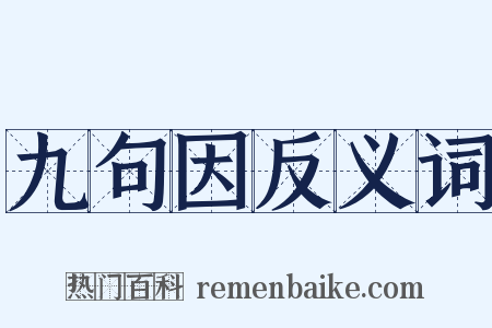 九句因反义词是什么意思的图片